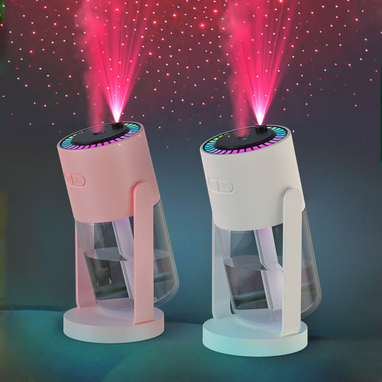 132 New Projection Starry Sky Top Ambient Light Humidifier Small Portable Anti-Dry Burn Car Home USB Spray Shaking Head