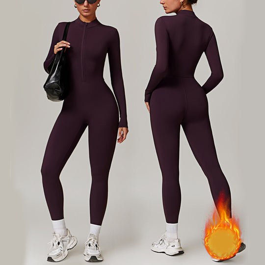 Frieda - Damen Warmer Reißverschluss-Jumpsuit