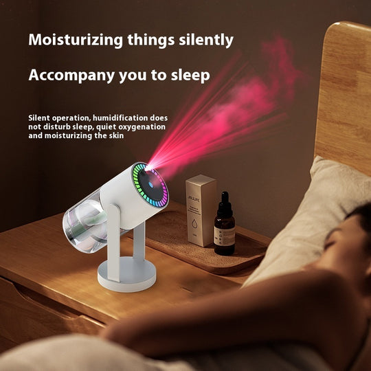 132 New Projection Starry Sky Top Ambient Light Humidifier Small Portable Anti-Dry Burn Car Home USB Spray Shaking Head