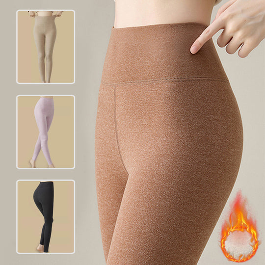 129 Winter Warm Leggings Cashmere Plus Velvet Tight Pants Fashion High Waist Slim Fit Trousers For Women Clothing