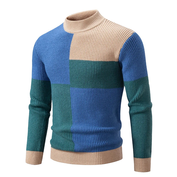 Hartwin | Herrenpullover mit Colorblock-Design