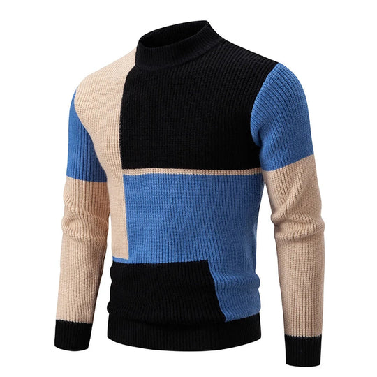 Hartwin | Herrenpullover mit Colorblock-Design