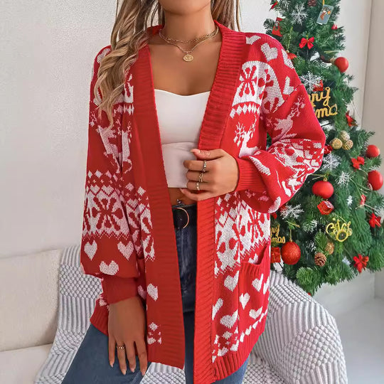 Ziska - 2024 Weihnachts-Strickjacke für Frauen