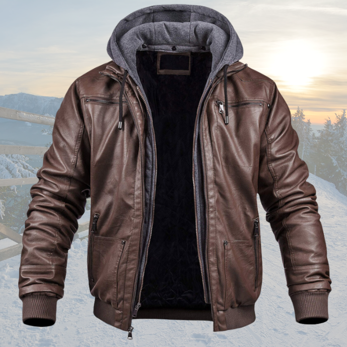 Dave | Leder Winterjacke