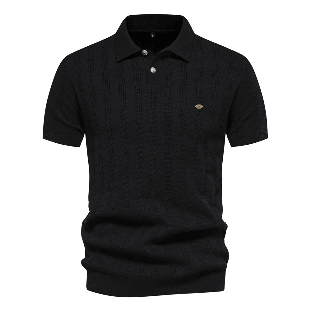 Ruben - Sommer-Poloshirt aus Rippenstrick