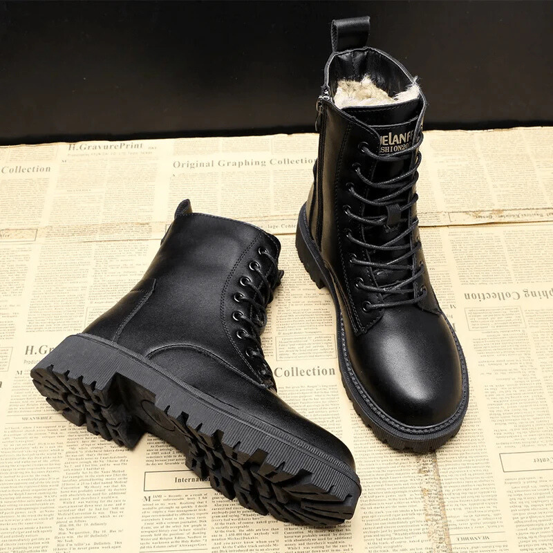 FREYA | SCHWARZE LEDER-WINTERSTIEFEL