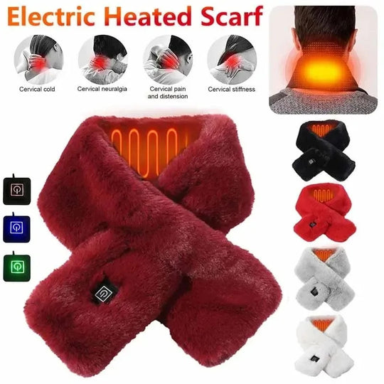 130 Heating Scarf USB Electric Heated Neck Wrap Heating Pad Pain Relief Three-gear Temperature Control Neck Warmer For Women Men