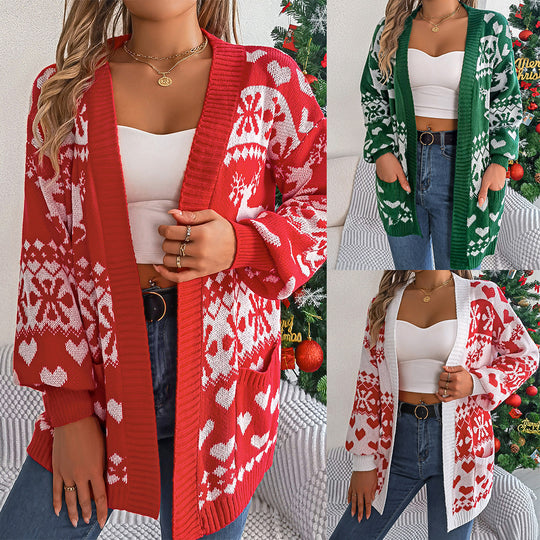 Ziska - 2024 Weihnachts-Strickjacke für Frauen