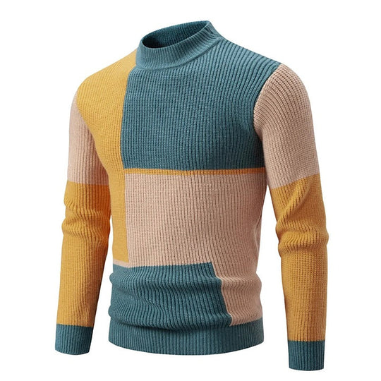 Hartwin | Herrenpullover mit Colorblock-Design